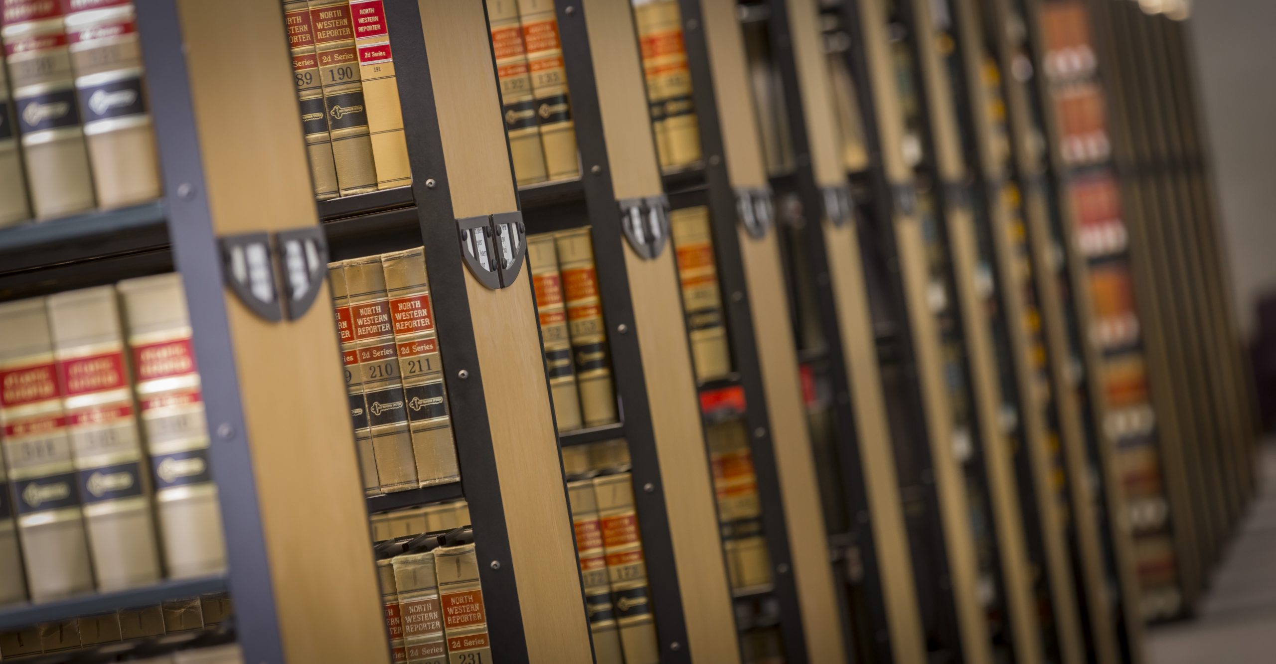 books in stacks in library
